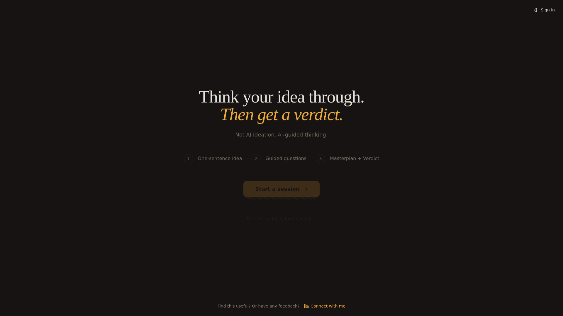 Thinking Partner to Validate Ideas screenshot 1
