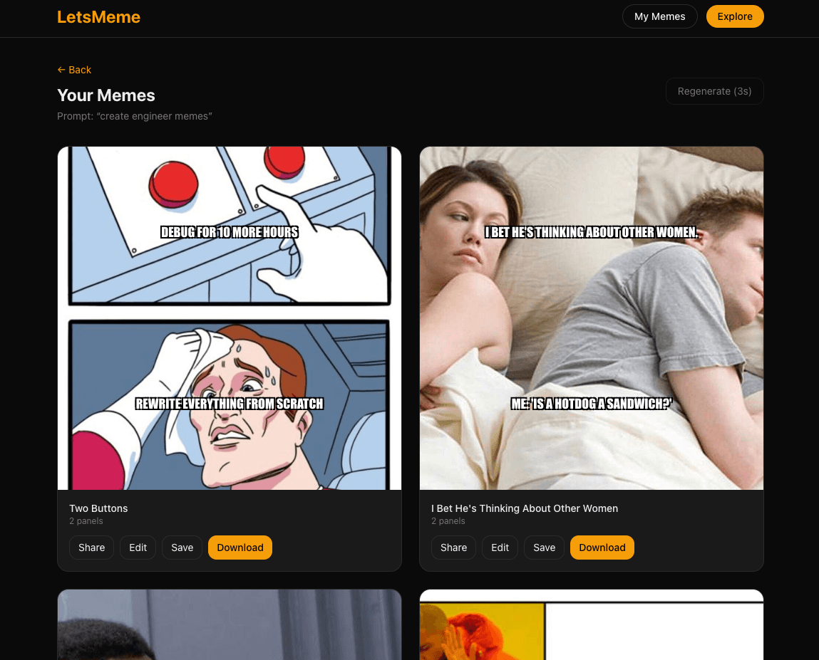 LetsMeme screenshot 2