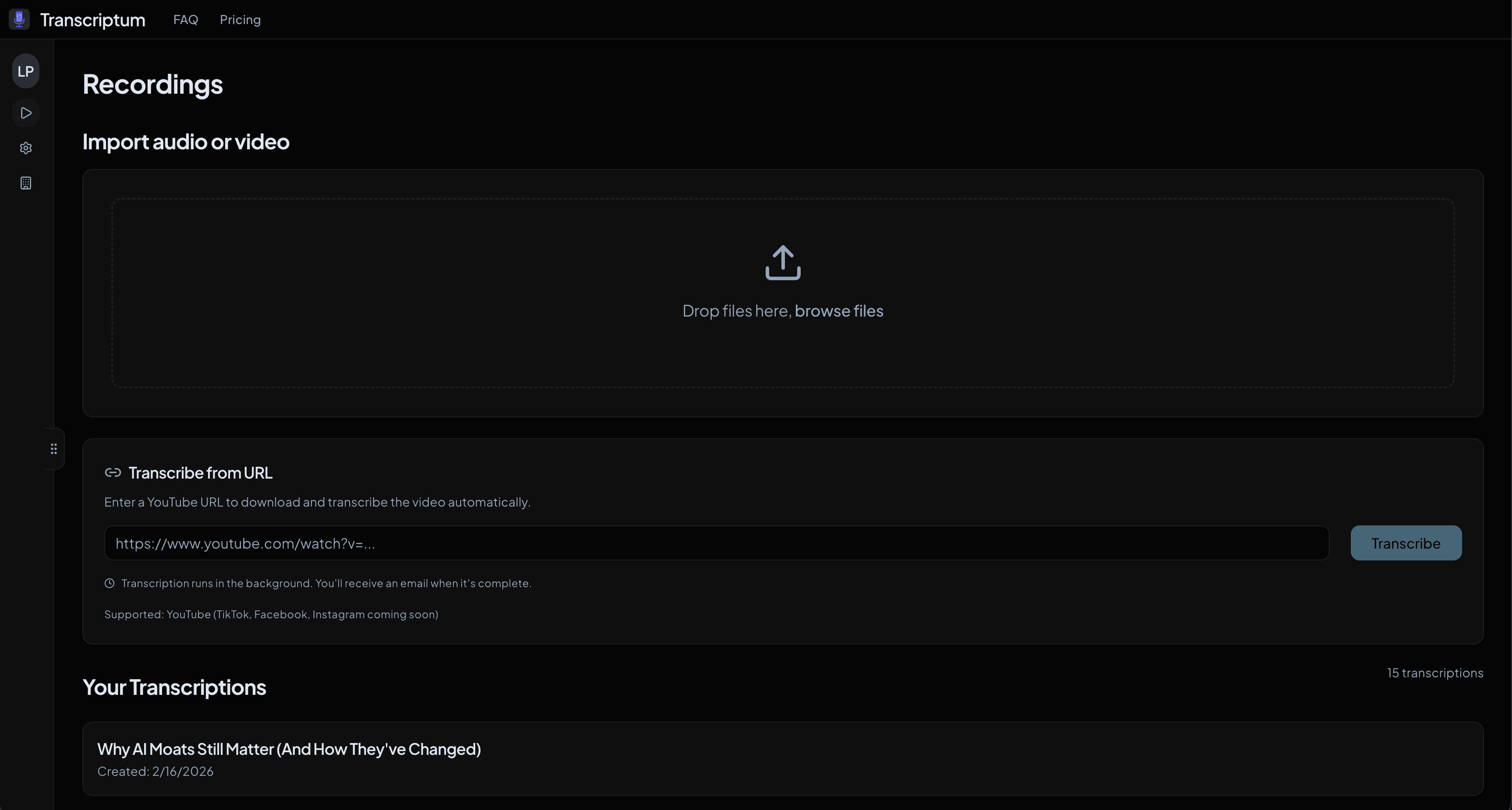 Transcriptum screenshot 1