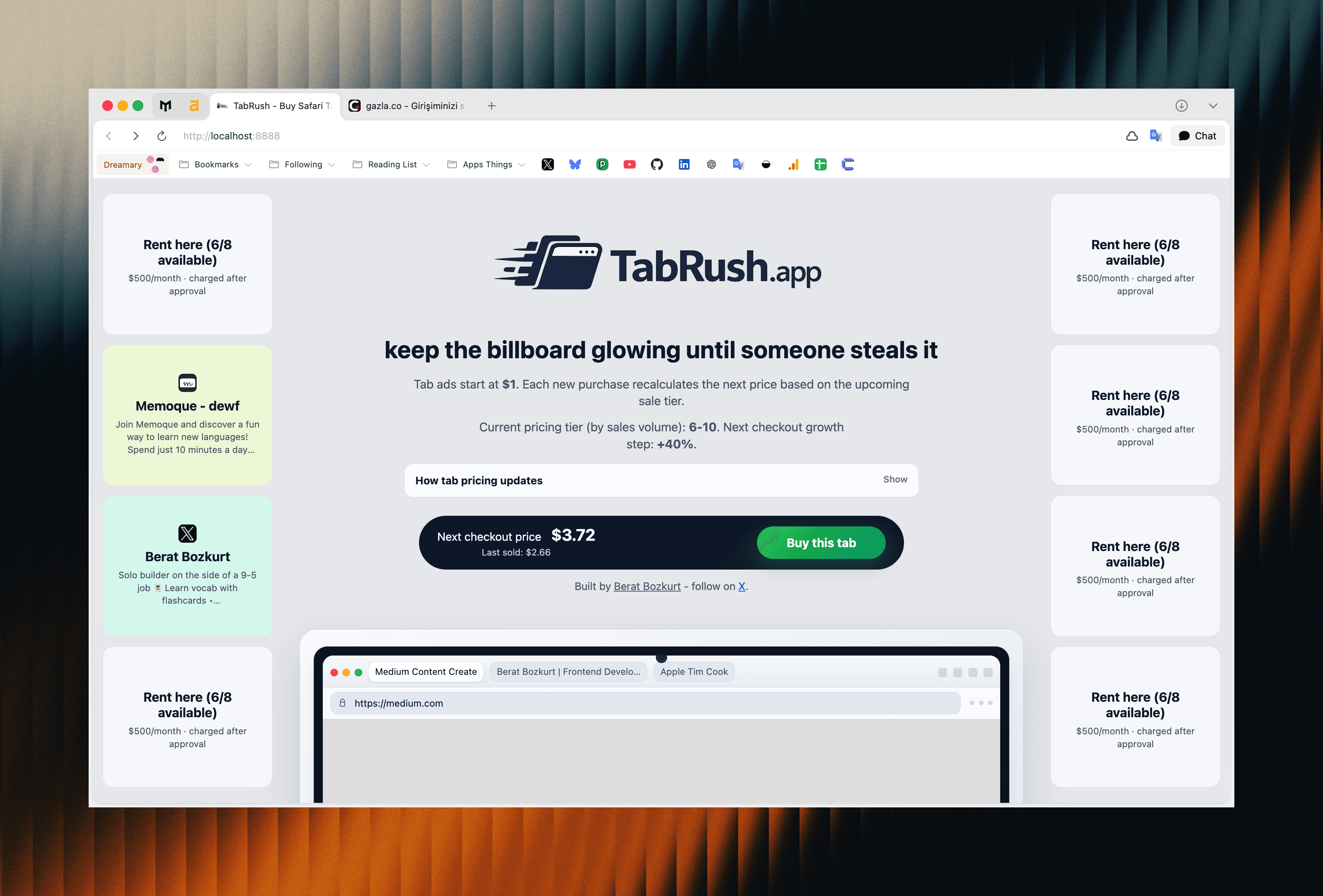 TabRush screenshot 2
