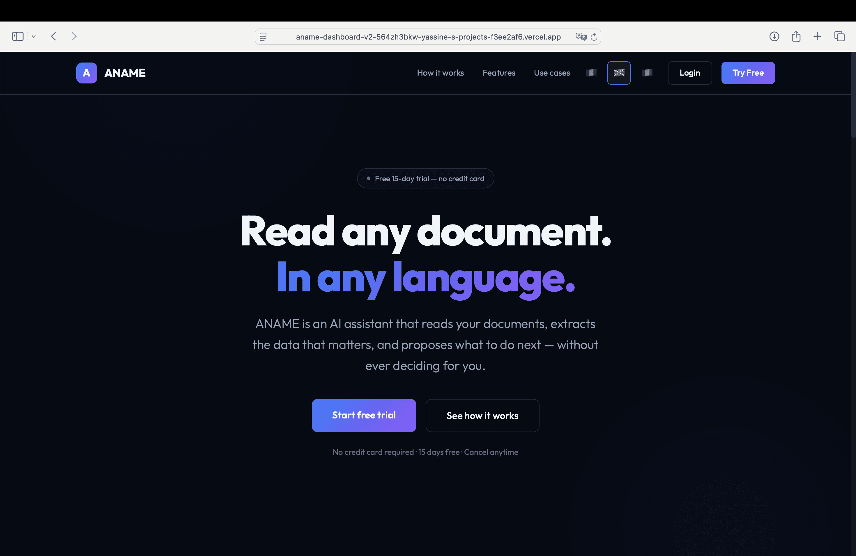 ANAME AI screenshot 1