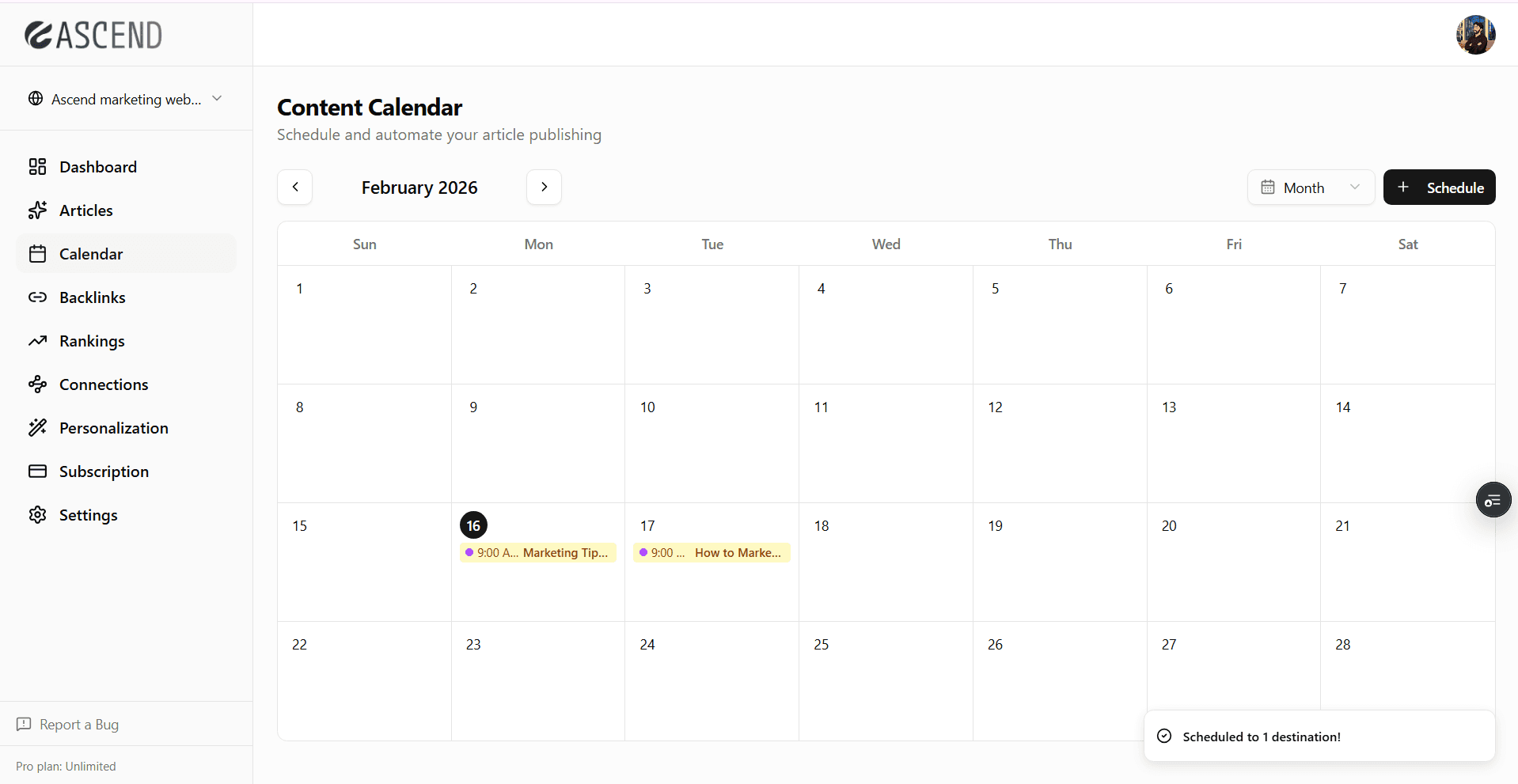 Markeeting tool screenshot 3