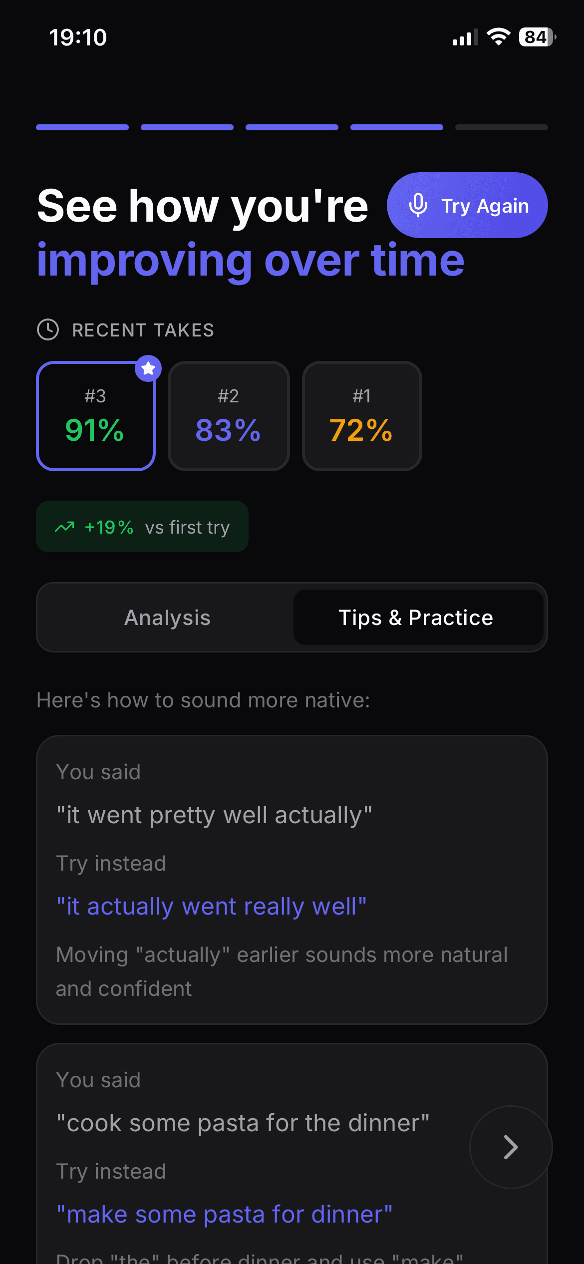 Tomo: Speak & Get Feedback screenshot 3
