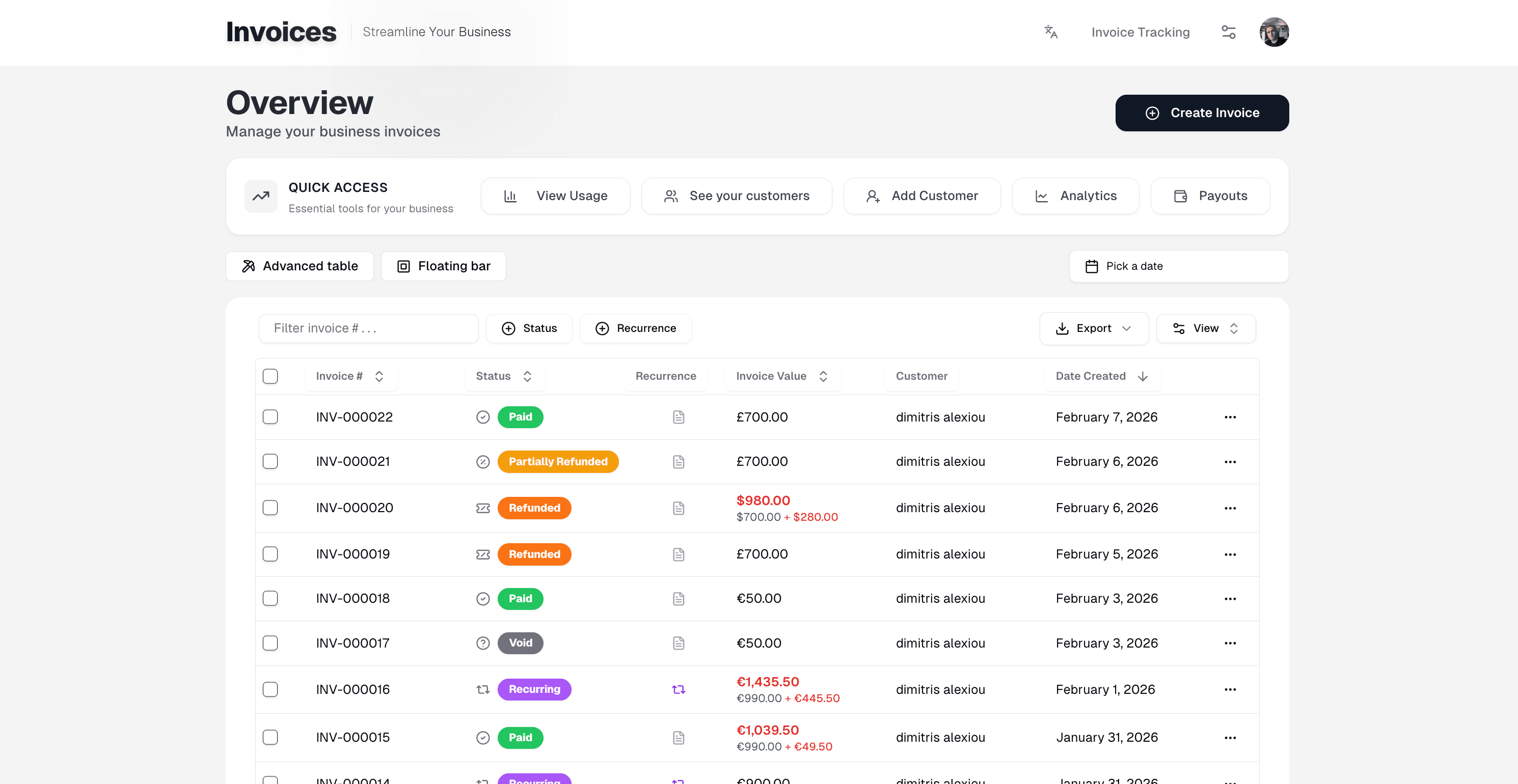 Create & manage professional invoices screenshot 1