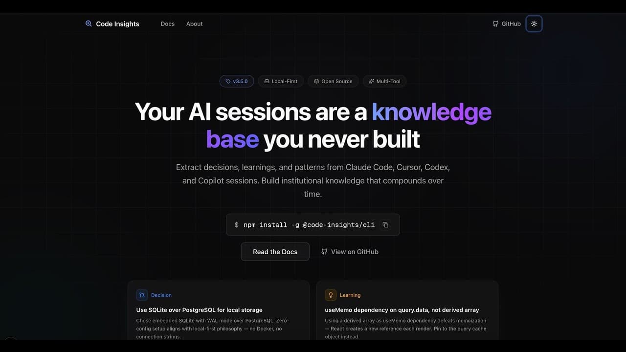 Code Insights screenshot 1
