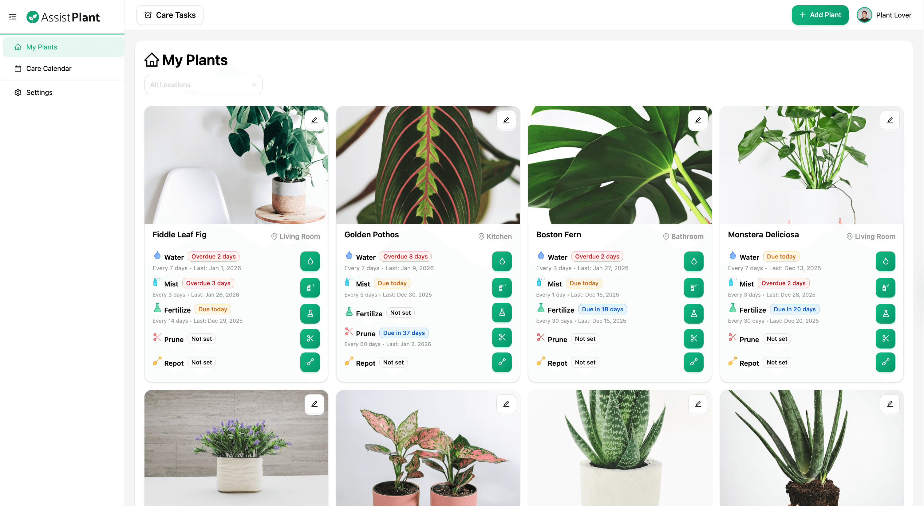 AssistPlant screenshot 2