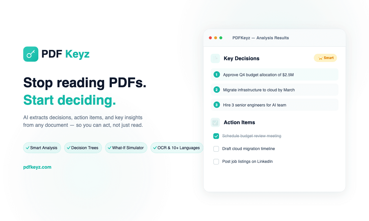 PDFKeyz — PDF to Action Items screenshot 1