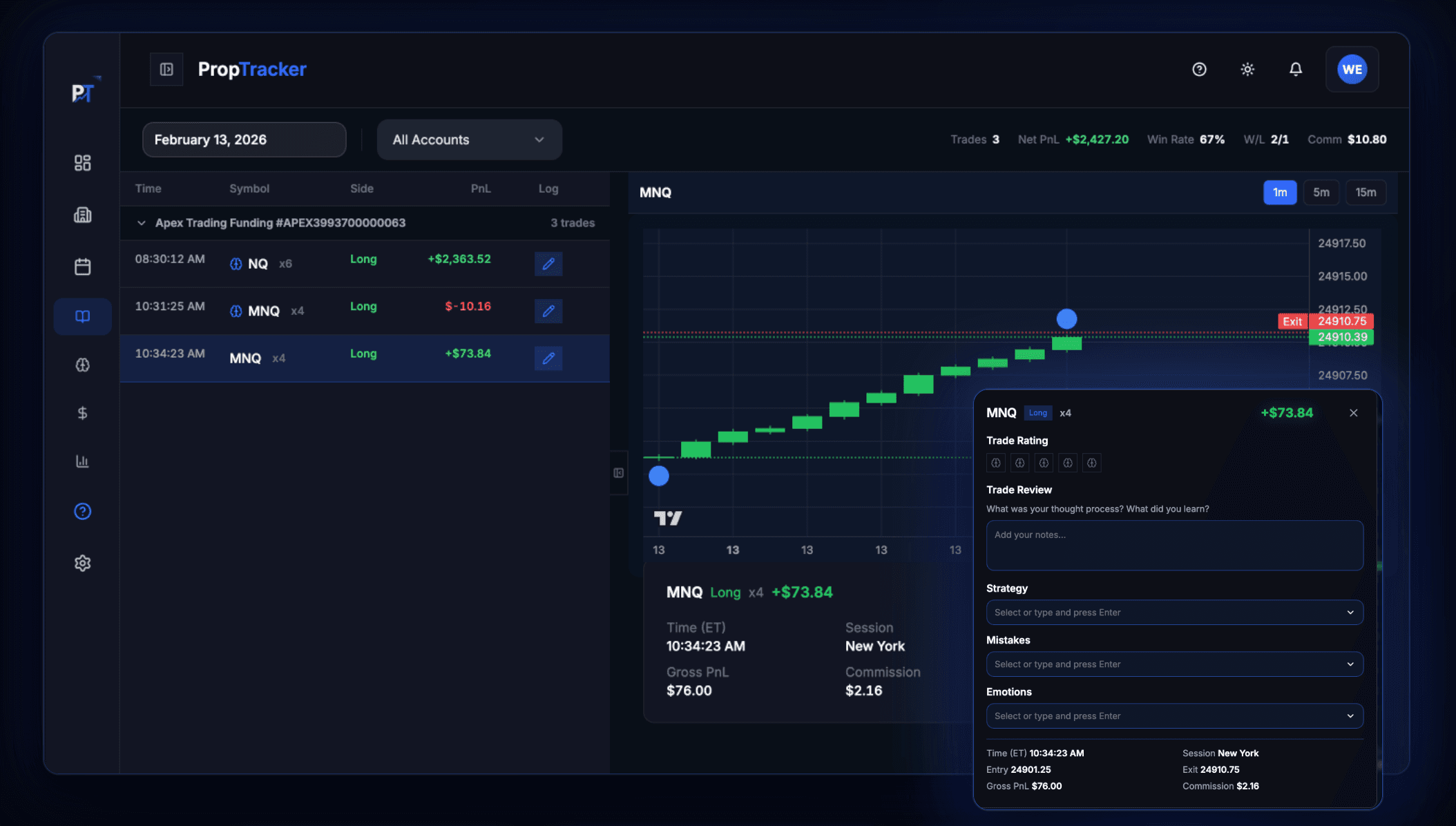 PropTracker screenshot 4