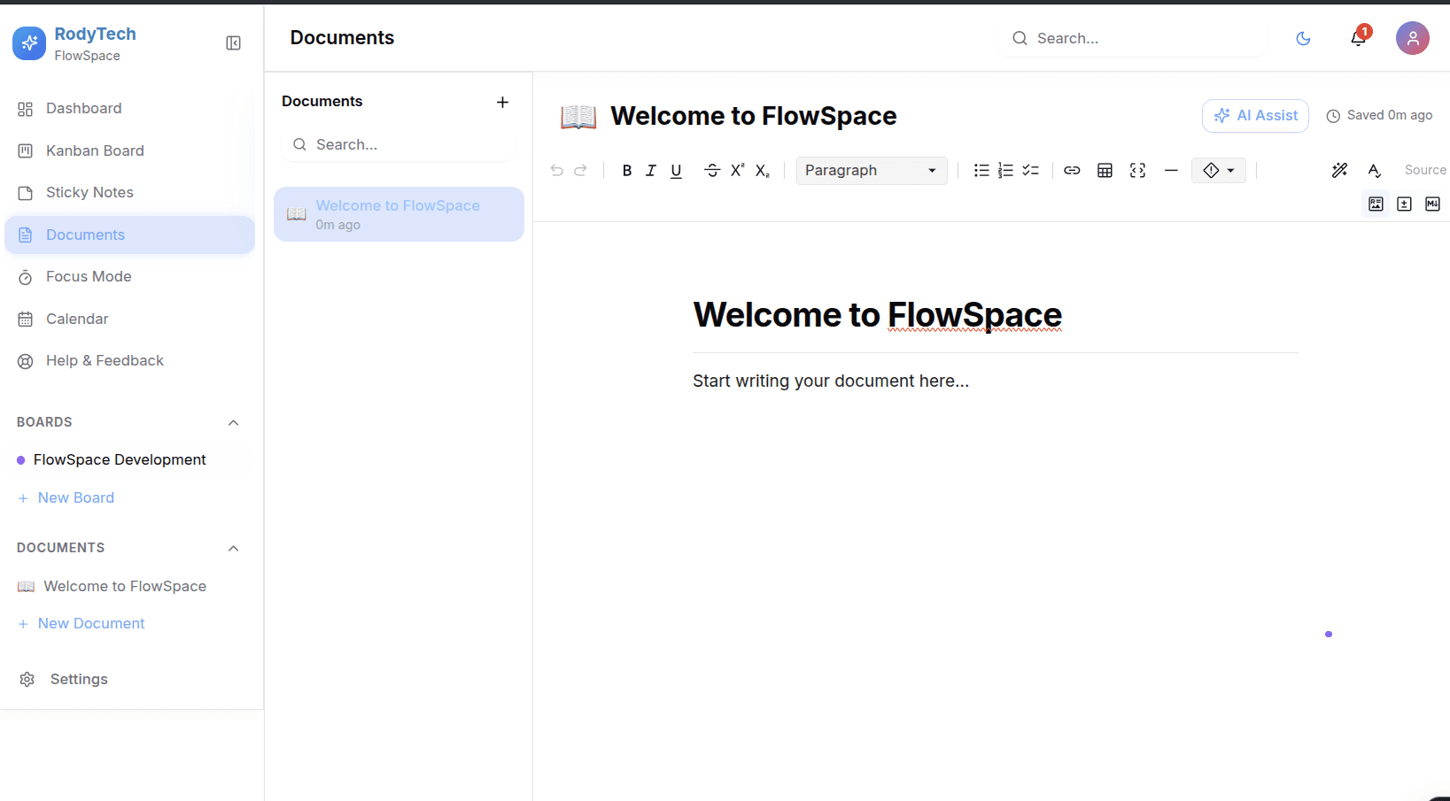 Flowspace screenshot 3