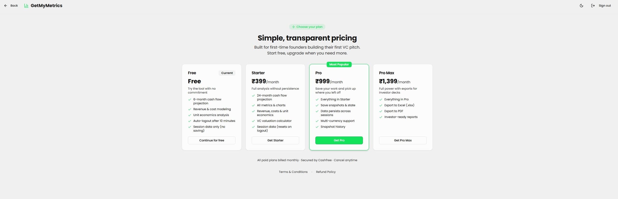 GetMyMetrics screenshot 3
