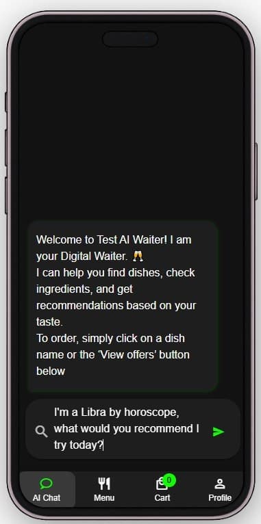 AI Waiter that speaks every language screenshot 3