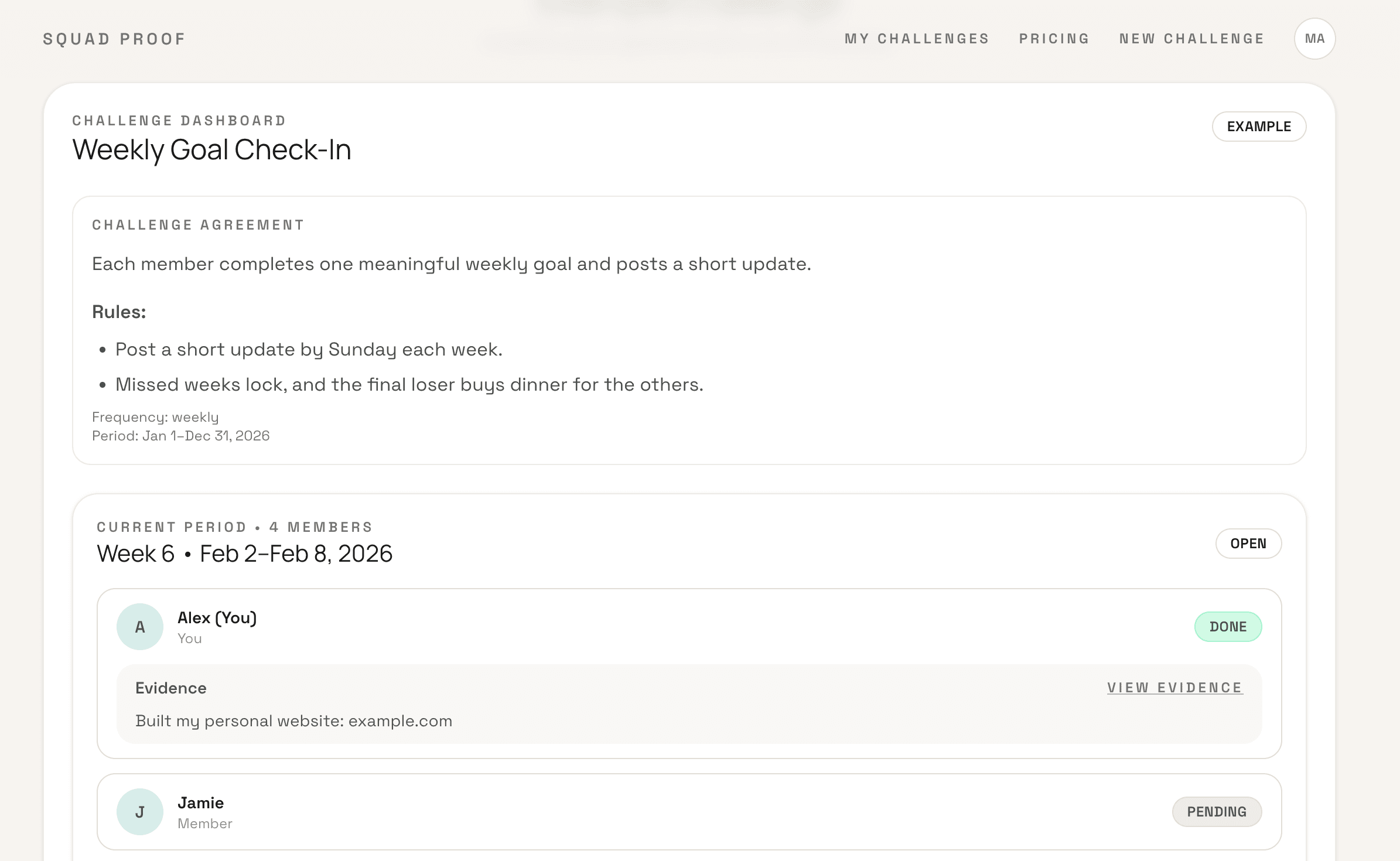 SquadProof screenshot 2