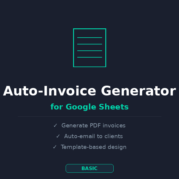 Auto-Invoice Generator for Google Sheets screenshot 1