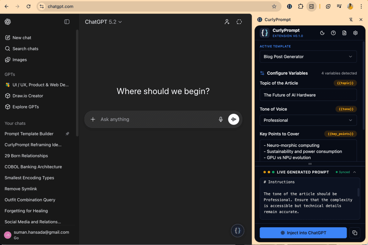 CurlyPrompt screenshot 6