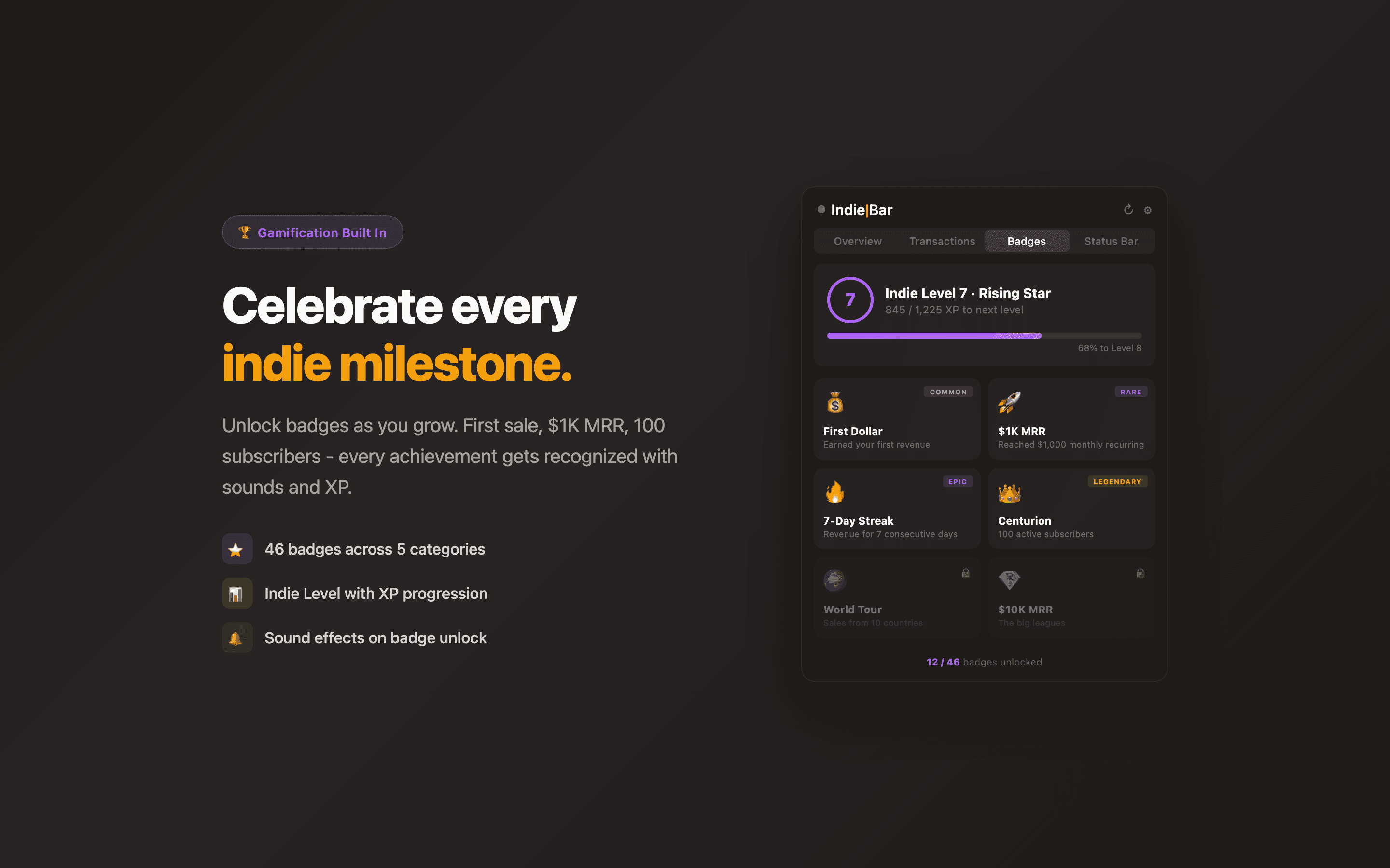 IndieBar - Revenue Tracker screenshot 4