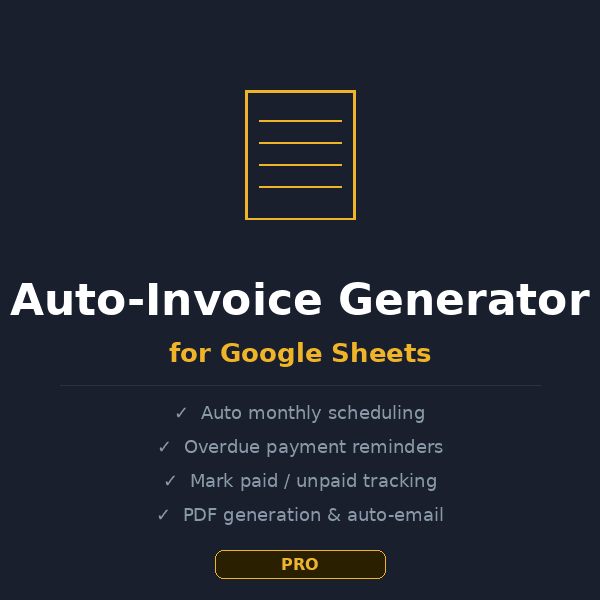 Auto-Invoice Generator for Google Sheets screenshot 2