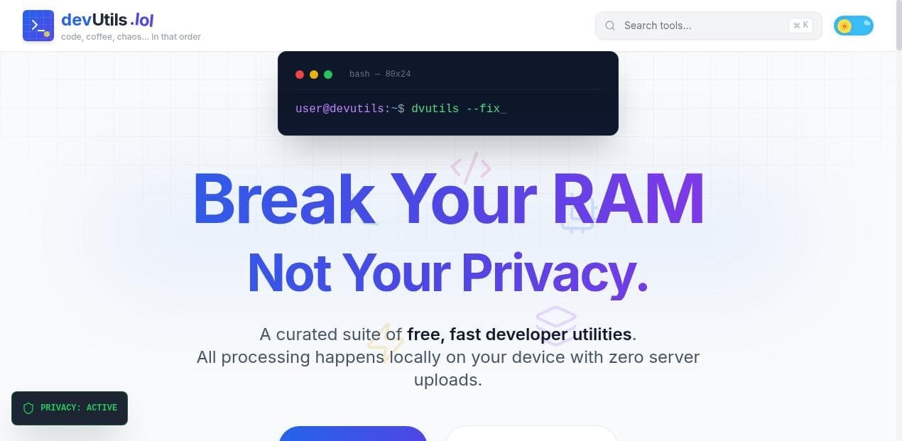Devutils.lol screenshot 1