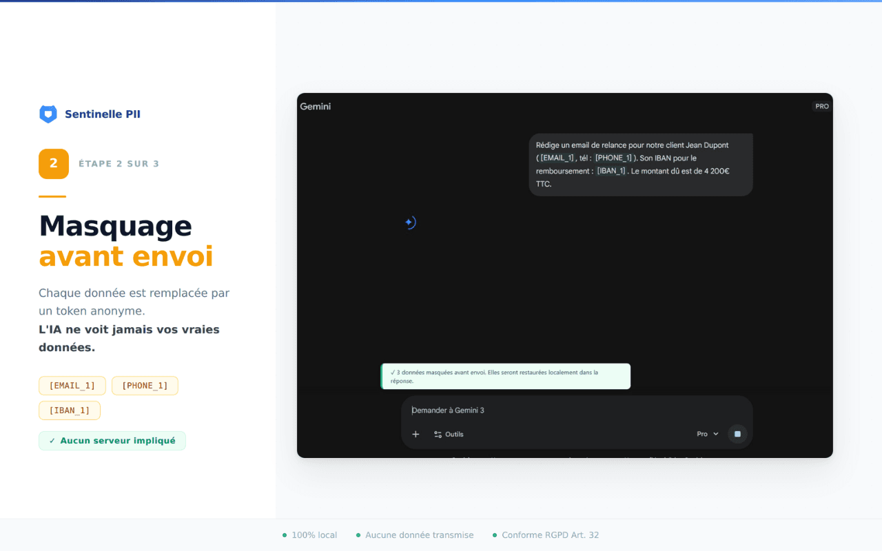 Sentinelle PII screenshot 3