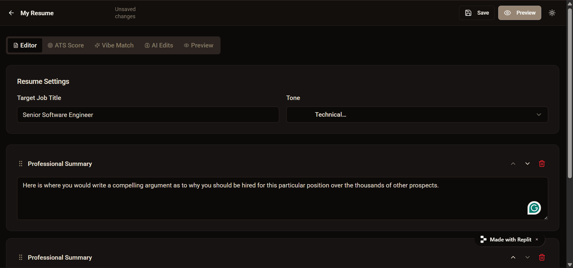 RobotResume FREE AI Resume Builder screenshot 1