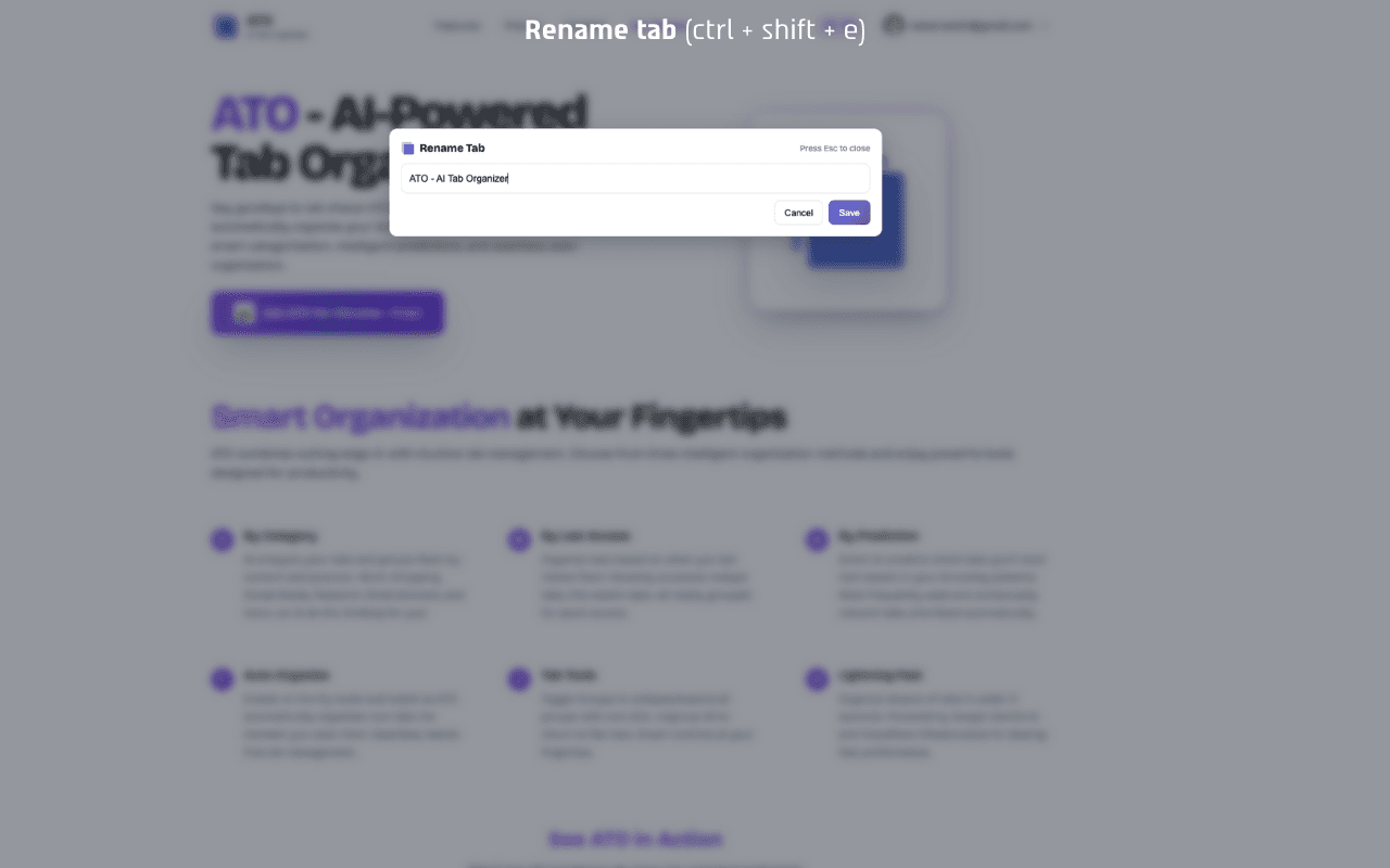 ATO - AI Tab Organizer | Tab Manager screenshot 5