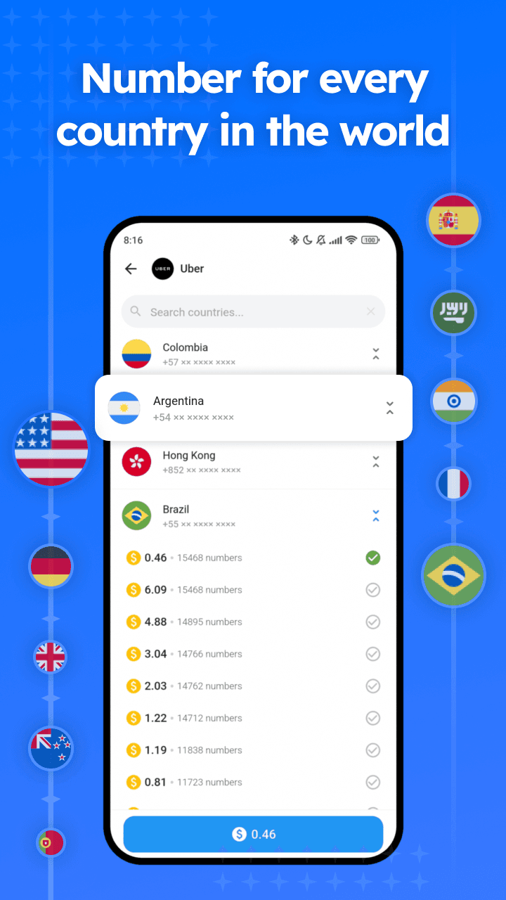 Receber SMS App screenshot 3