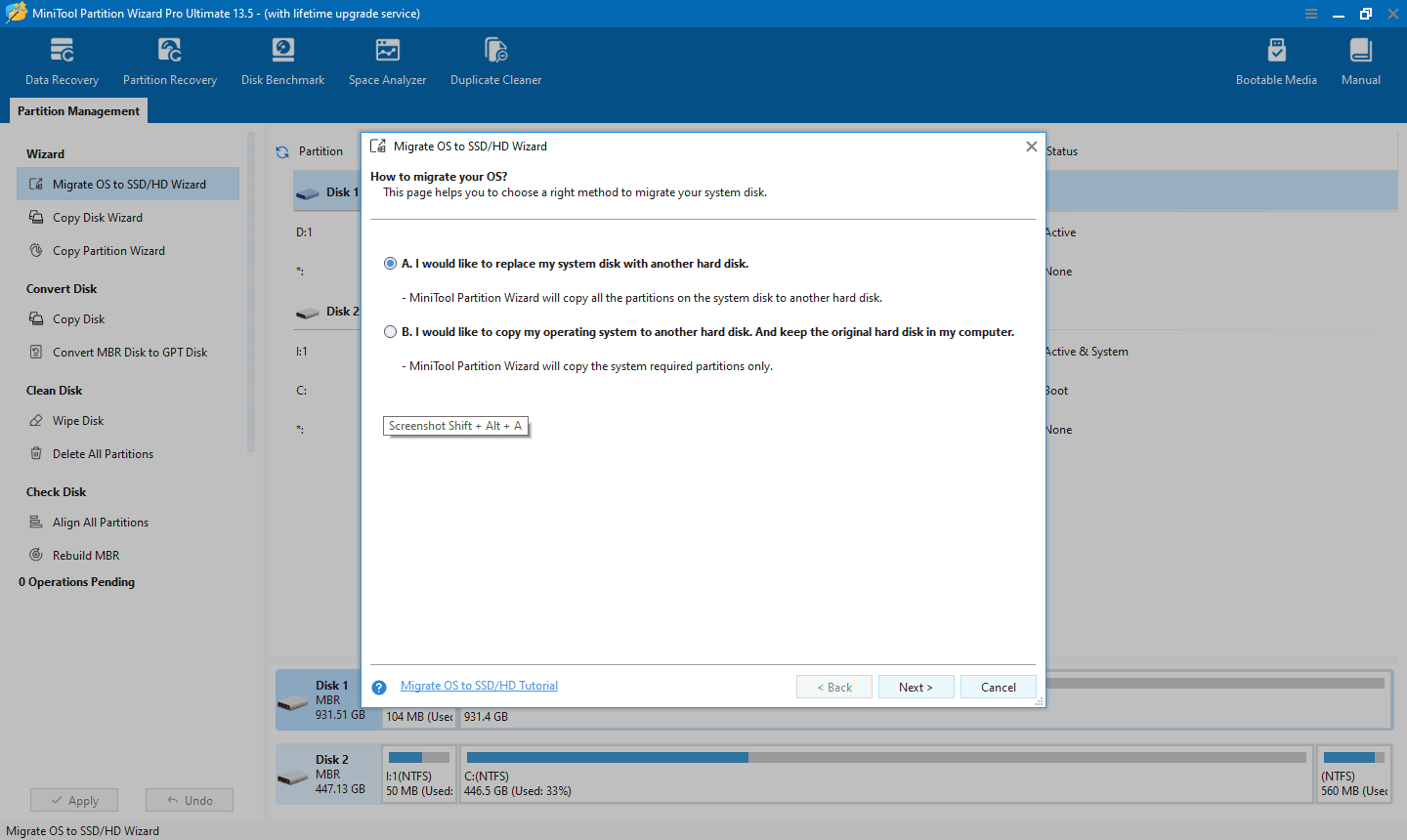 MiniTool Partition Wizard 13.5 screenshot 3
