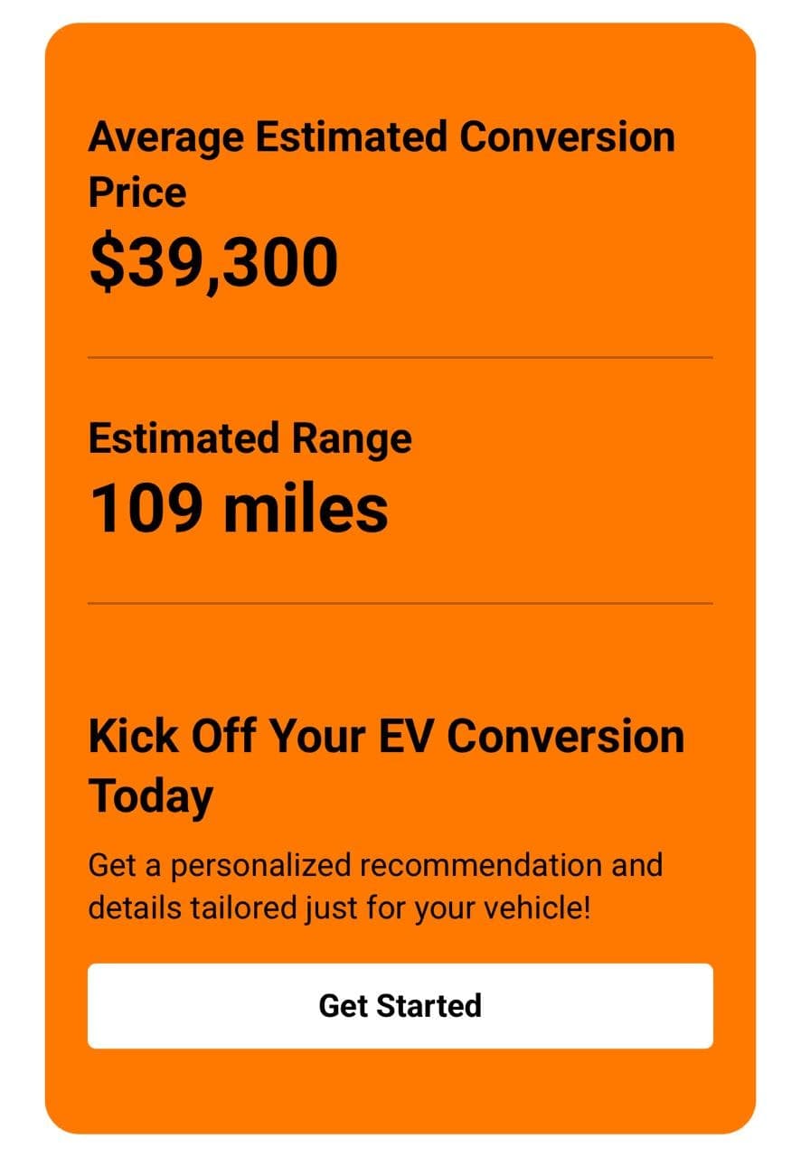 EV Conversion Cost & Range Calculator screenshot 1