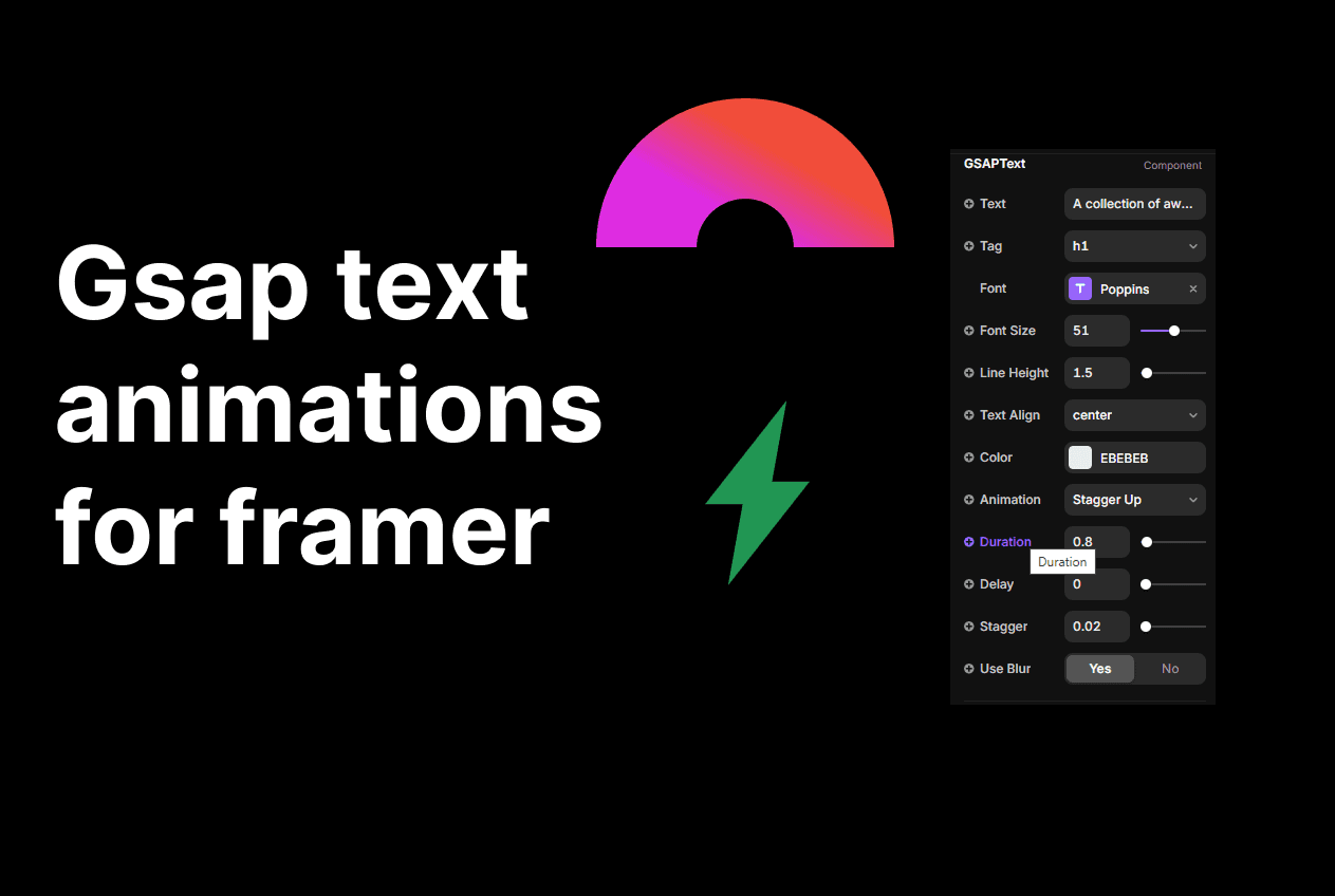Gsap text animations framer screenshot 1