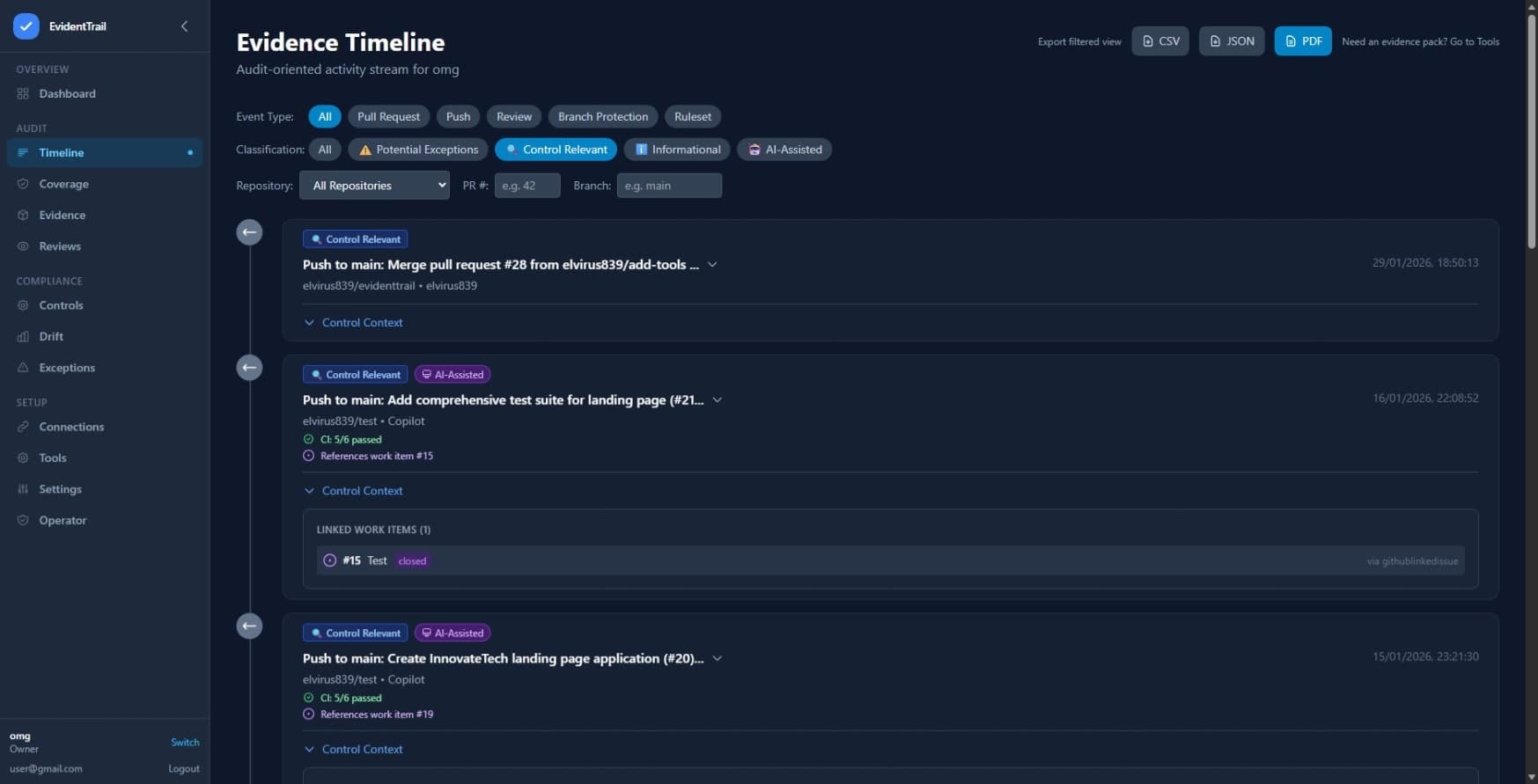 EvidentTrail screenshot 3