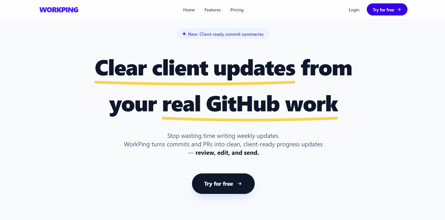 WorkPing screenshot 1