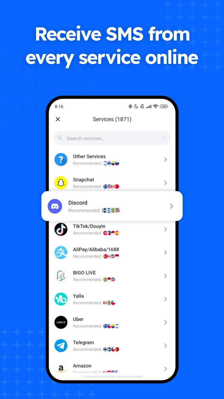 Receber SMS App screenshot 1
