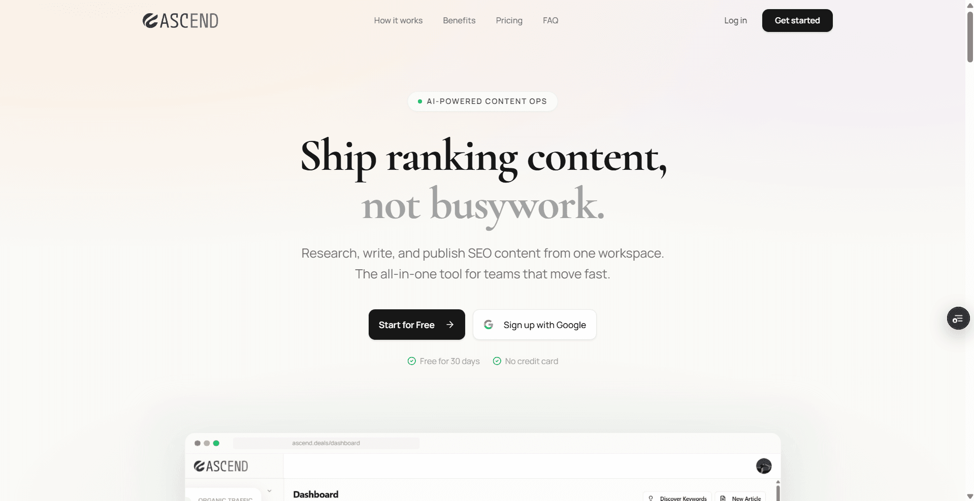 Markeeting tool screenshot 1