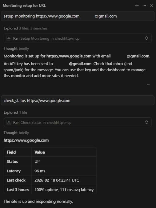 CheckHTTP screenshot 2