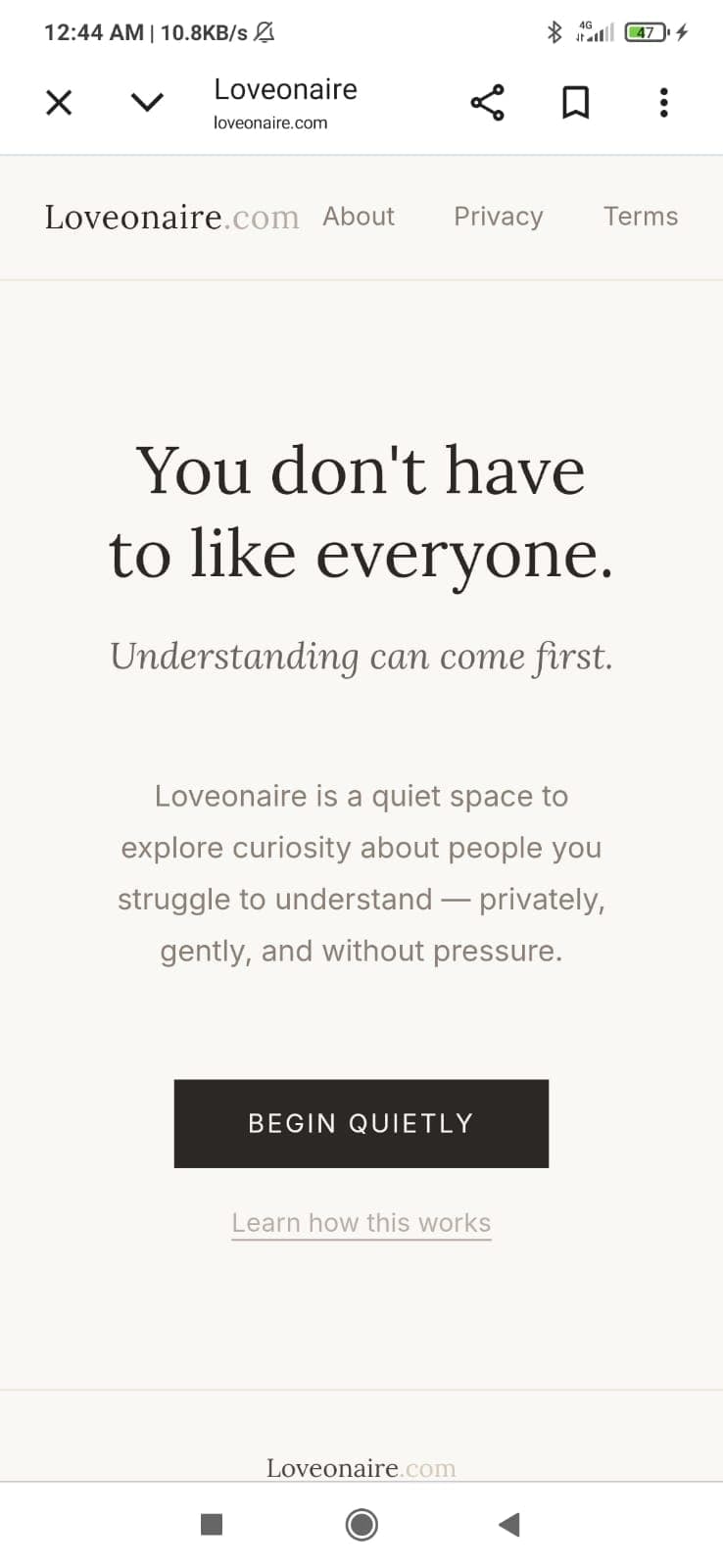 Loveonaire.com screenshot 1