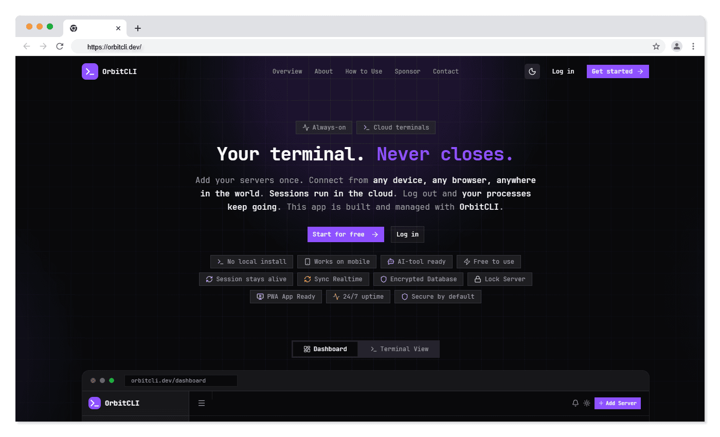 OrbitCLI screenshot 1