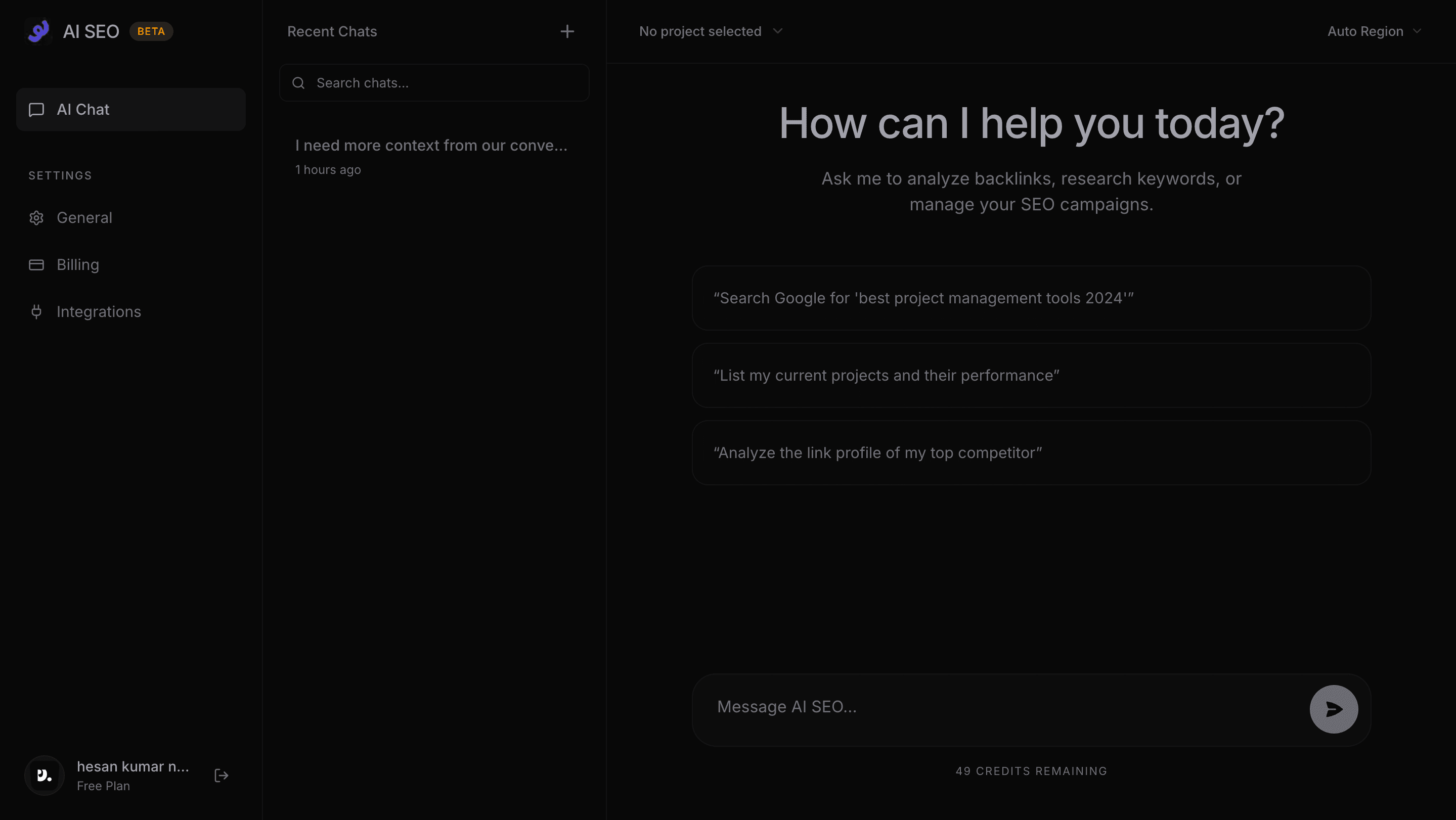 AI SEO Agent screenshot 1