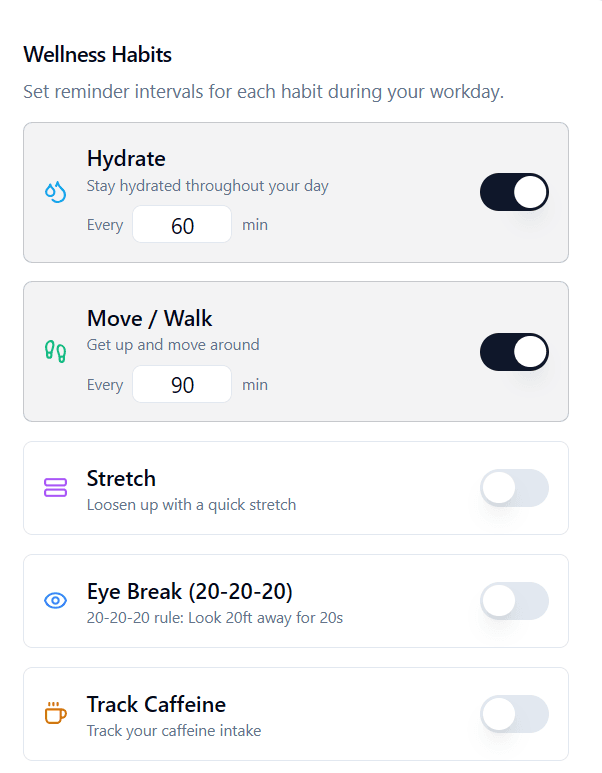 DeskWell screenshot 2